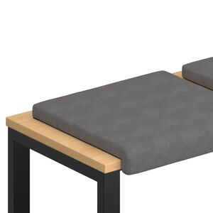 vidaXL Bankkissen 2 stk. Mikrofaser Dunkelgrau Tiefe 35 cm
