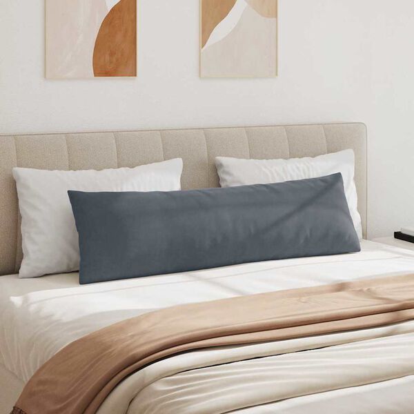 vidaXL Sofakissen 2 St&uuml;ck Dunkelgrau 145 x 40 cm Cordstoff