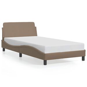 vidaXL Bettgestell "Dover" Cappuccino-Braun 100x200 cm Kunstleder