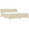 vidaXL Boxspringbett mit Matratze Creme 200 x 180 cm Polyester