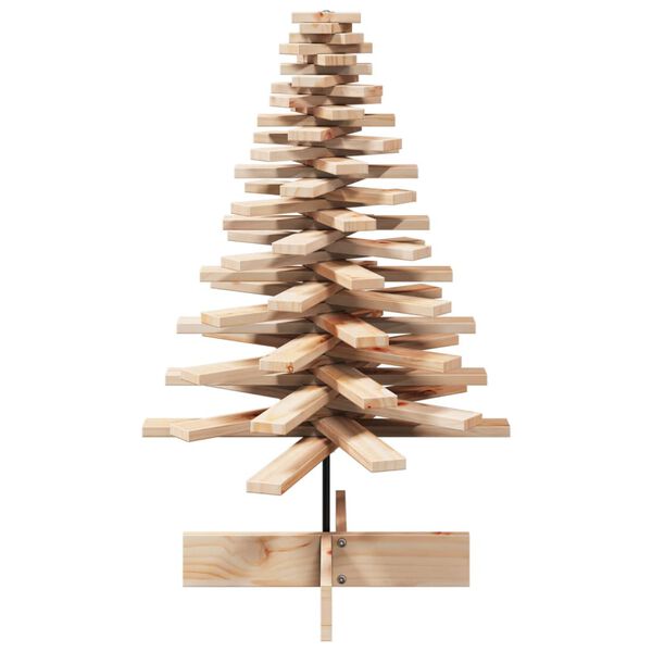 vidaXL Weihnachtsbaum Holz zum Schm&uuml;cken 100 cm Massivholz Kiefer