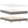 vidaXL LED Boxspringbett mit Matratze mit LED Taupe 160 x 200 cm Stoff