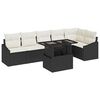 vidaXL Garten-Sofa-Set 7 Stk. Schwarz und Creme