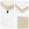 vidaXL Boxspringbett mit Matratze Creme 100 x 200 cm Stoff