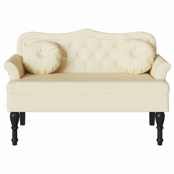 vidaXL Chesterfield Bank Creme 120,5 x 65 x 75 cm Kunstleder