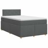 vidaXL Boxspringbett mit Matratze Dunkelgrau 120 x 200 cm Stoff