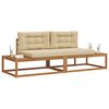 vidaXL Outdoor-Sofagarnitur mit Kissen 2 St&uuml;ck Natur und Beige
