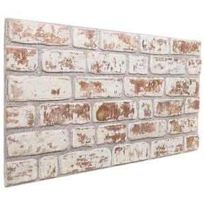 vidaXL Wandpaneele 10 stk. 100 x 50 cm Rot und Wei&szlig; EPS-Schaum
