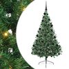 vidaXL K&uuml;nstlicher vorbeleuchteter Weihnachtsbaum Gr&uuml;n 210 cm PVC