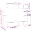 vidaXL 8-tlg. TV-Schrank-Set Sonoma-Eiche Holzwerkstoff
