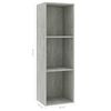 vidaXL Bücherregal/TV-Schrank Betongrau 36x30x114 cm Holzwerkstoff