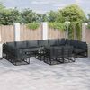 vidaXL Gartensofa-set mit Kissen 12 pcs Schwarz Aluminium