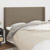 vidaXL Kopfteil mit Ohren Taupe 203x16x118/128 cm Stoff