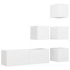 vidaXL 5-tlg. TV-Schrank-Set Wei&szlig; Holzwerkstoff