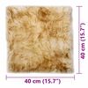 vidaXL Sitzkissen 2 Stk. Braun Melange 40x40 cm Echter Schafspelz