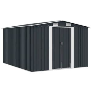 vidaXL Ger&auml;tehaus 257x298x178 cm Metall Anthrazit