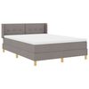 vidaXL Boxspringbett mit Matratze Taupe 200 x 140 cm Polyester