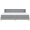 vidaXL Boxspringbett mit Matratze Hellgrau 200 x 200 cm Stoff