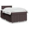 vidaXL Boxspringbett mit Matratze Dunkelbraun 120x190 cm Stoff