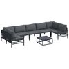 vidaXL Gartensofa-set 8 Stk. Schwarz Stahl