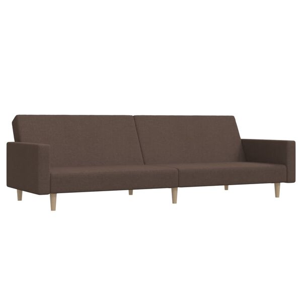 vidaXL Schlafsofa 2-Sitzer Taupe Stoff