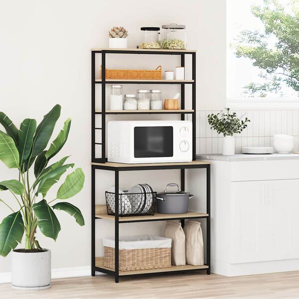 vidaXL K&uuml;chenregal Sonoma-Eiche 80 x 40 x 168 cm Holzwerkstoff