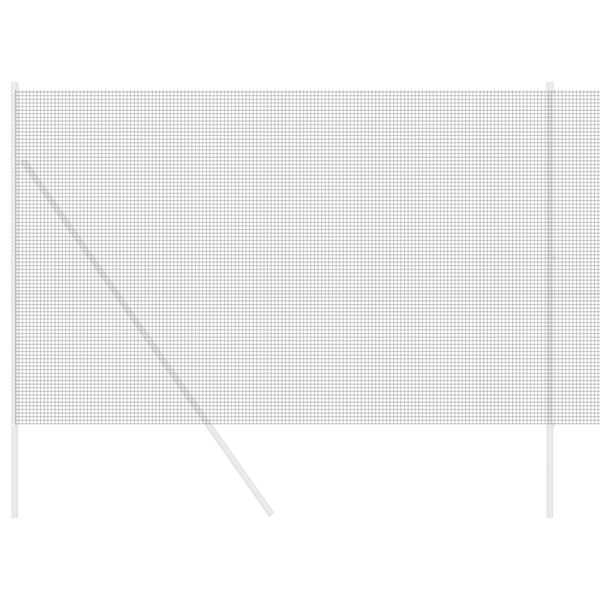 vidaXL Geschweißter Drahtzaun Grau 1,5 x 50 m Stahl