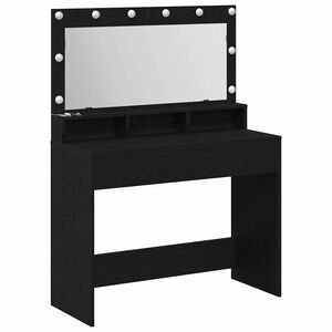 vidaXL Schminktisch mit Regal Schwarz Eichen-Optik 100 x 41 x 135 cm
