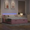 vidaXL Ottoman-Bett mit Matratzen & LEDs Rosa 200x200 cm Samt
