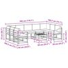vidaXL Outdoor-Sofagarnitur mit Kissen 10 pcs Natur und Anthrazit