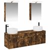 vidaXL Badezimmerschrank-Set 5 stk. Ger&auml;ucherte Eiche Holzwerkstoff