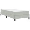 vidaXL Boxspringbett mit Matratze Hellgrau 80 x 210 cm Stoff