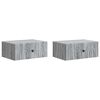 vidaXL Wandmontierter Nachttisch 2 Stk. Sonoma-Grau 49 x 34,5 x 20 cm