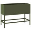 vidaXL Hochbeet Gartenpflanzer Olivgr&uuml;n 60 x 26 x 45 cm Stahl