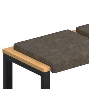 vidaXL Bankkissen 4 stk. Kunstwildleder Dunkelgrau Tiefe 35 cm