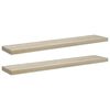 vidaXL Schwebende Wandregale 2 Stk. Eichefarben 120x23,5x3,8 cm MDF
