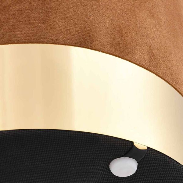 vidaXL Hocker Braun und Golden Samt 28 x 36 cm