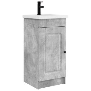 vidaXL Badezimmerschrank mit Waschbecken Betongrau 42 x 40 x 84,5 cm