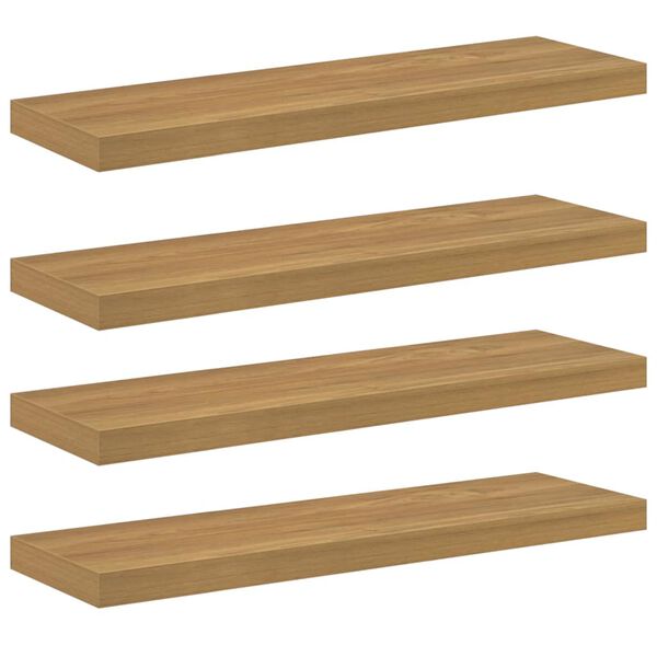 vidaXL Wandregal 4 pcs Braun 80 x 23,5 x 4 cm Holzwerkstoff
