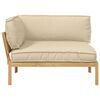 vidaXL Sofa Set mit Kissen Beige 133 x 92 x 69 cm Massivholz Akazie