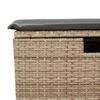 vidaXL 5-tlg. Garten-Sofagarnitur mit Kissen Beige Poly Rattan