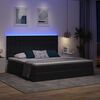 vidaXL Bett mit Stauraum und LED mit LED Dunkelgrau 200 x 200 cm Samt