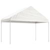 vidaXL Pavillon mit Dach Wei&szlig; 17,84x4,08x3,22 m Polyethylen