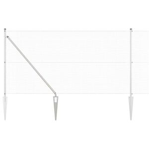vidaXL Zaunpfosten Silber 25 x 1 m (16 x 16 mm Netz) Stahl