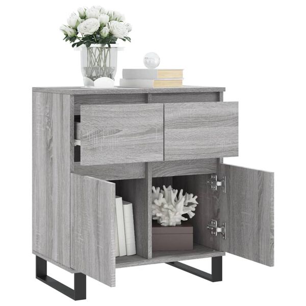 vidaXL Sideboard Grau Sonoma 60x35x70 cm Holzwerkstoff