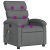 vidaXL Massage-Relaxsessel, Stoff, Dunkelgrau