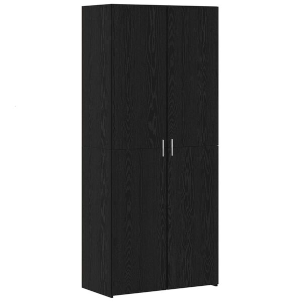 vidaXL Highboard 2 pcs Schwarz Eichen-Optik 80 x 42 x 185 cm