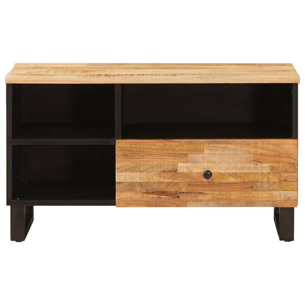 vidaXL TV-Schr&auml;nk mit Regal Braun 80 x 33,5 x 46 cm Massivholz Mango