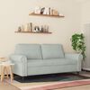 vidaXL 2-Sitzer-Sofa Hellgrau 140 cm Samt