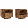 vidaXL Nachttisch 2 stk. Altholz 40 x 39 x 37 cm Holzwerkstoff